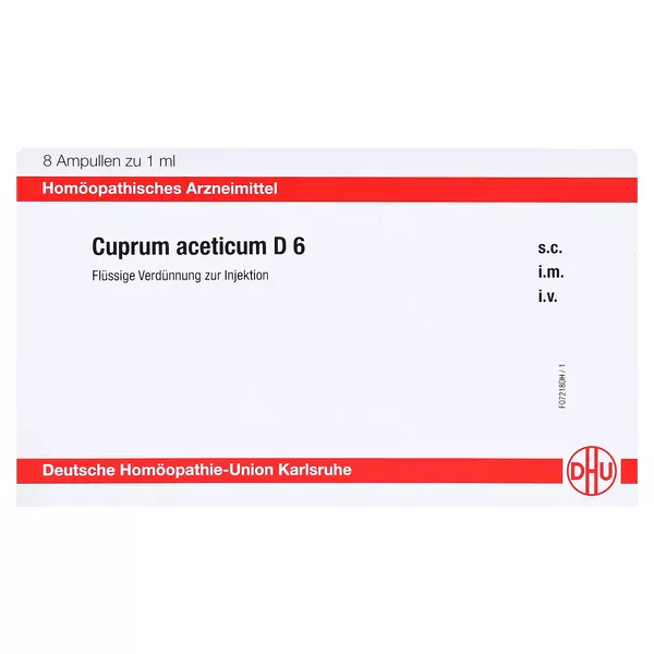 Cuprum Aceticum D 6 Ampullen 8X1 ml