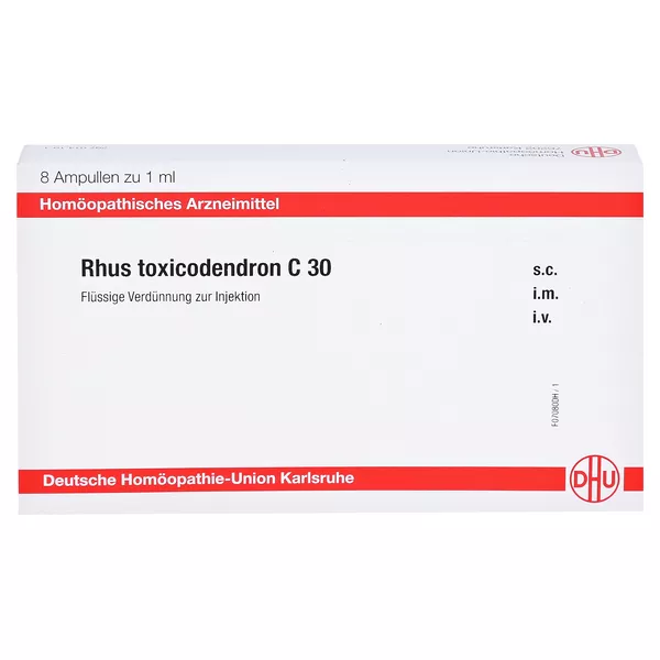 RHUS Toxicodendron C 30 Ampullen 8X1 ml