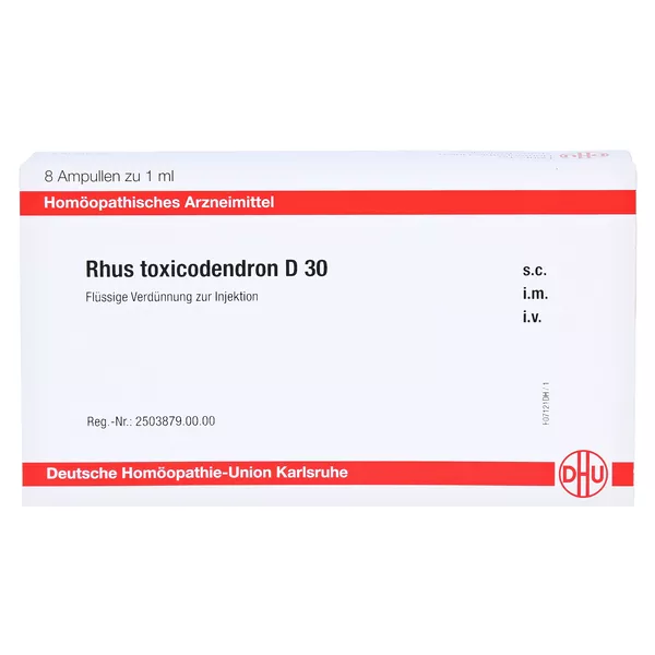 RHUS Toxicodendron D 30 Ampullen 8X1 ml