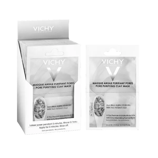 Vichy Pureté Thermale porenverfeinernde Maske 2X6 ml