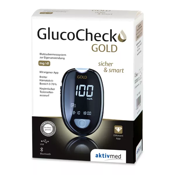 GlucoCheck GOLD Set mg/dl 1 St