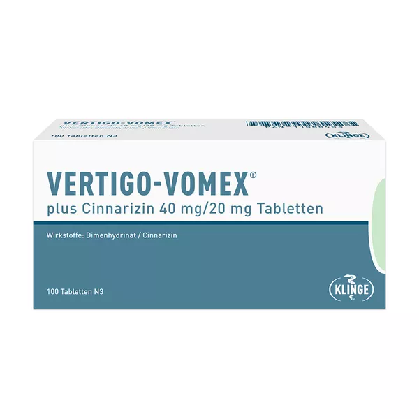 VERTIGO VOMEX plus Cinnarizin 40 mg/20 mg Tabl. 100 St