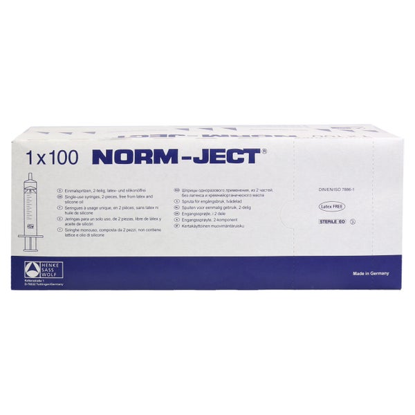 Einmalspritze 10/12 ml Norm-Ject LL 100 St