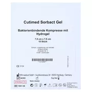Cutimed Sorbact Gel Kompressen 7,5x7,5 c 10 St