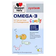 Doppelherz system Omega-3 Family Gel-Tabs mit Zitronengeschmack, 60 St.