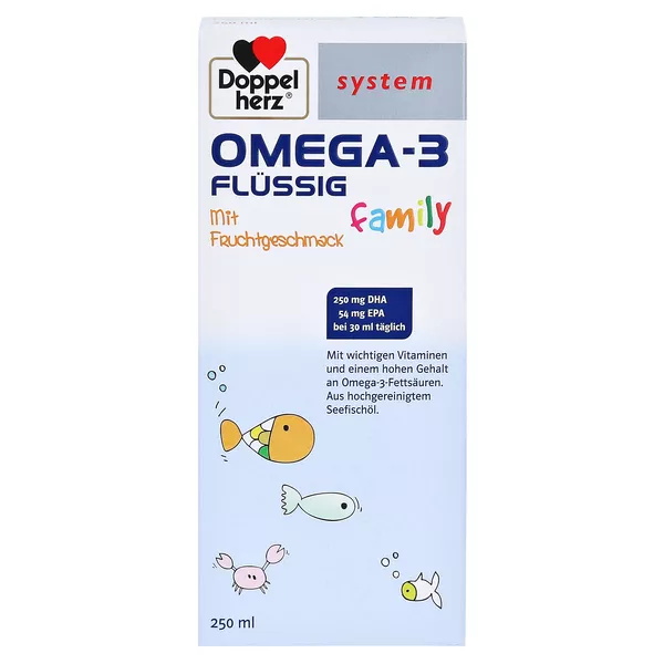 Doppelherz system Omega-3 Family flüssig mit Fruchtgeschmack 250 ml