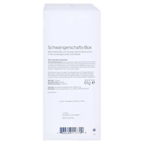 pure encapsulations Schwangerschafts-Box 60 St