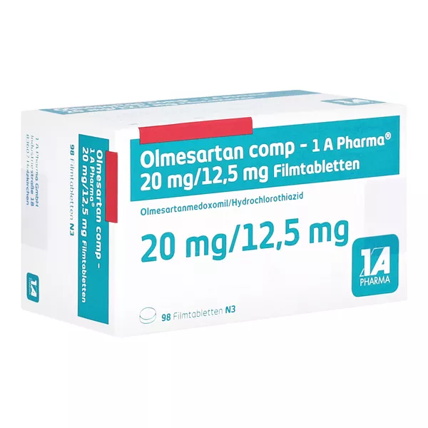 OLMESARTAN comp-1A Pharma 20 mg/12,5 mg Filmtabl. 98 St