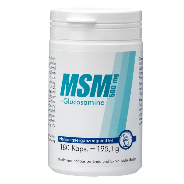 MSM 500 mg + Glucosamin 350 mg Kapseln 180 St