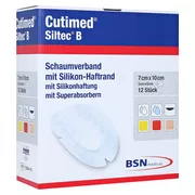 Cutimed Siltec B Schaumverb.7x10 cm oval 12 St