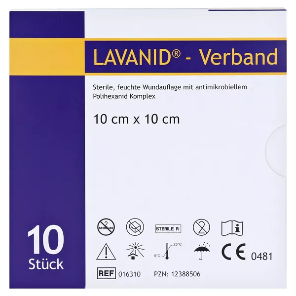 Lavanid Verband 10x10 cm 10 St