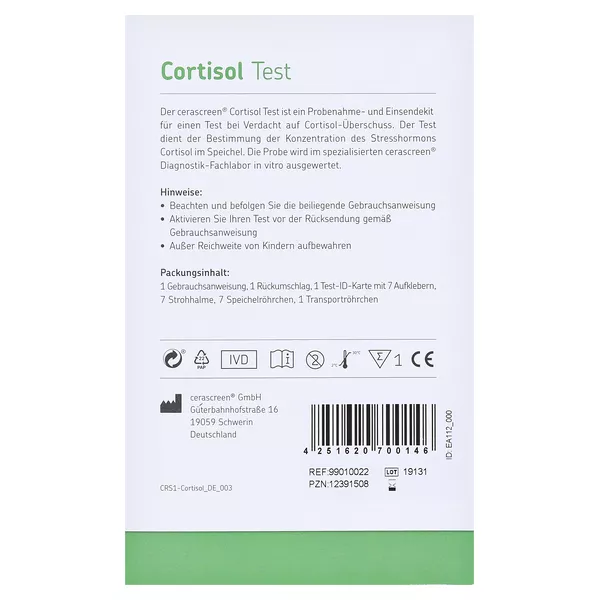 Cerascreen Cortisol Test-kit 1 St