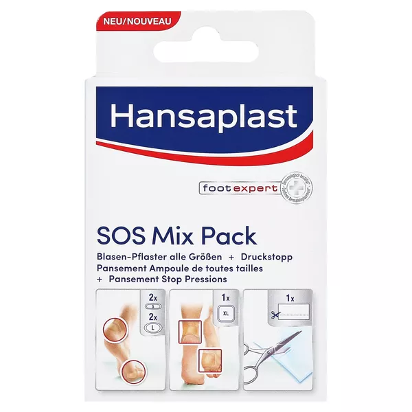 Hansaplast Blasenpflaster SOS Mix Pack, 6 St.