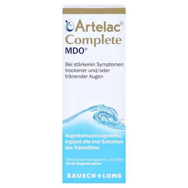 Artelac Complete MDO Augentropfen für trockene/ tränende Augen, 10 ml