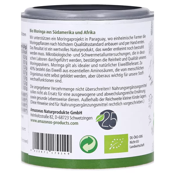 Amazonas Moringa Bio Tabletten 100% pur, 120 g