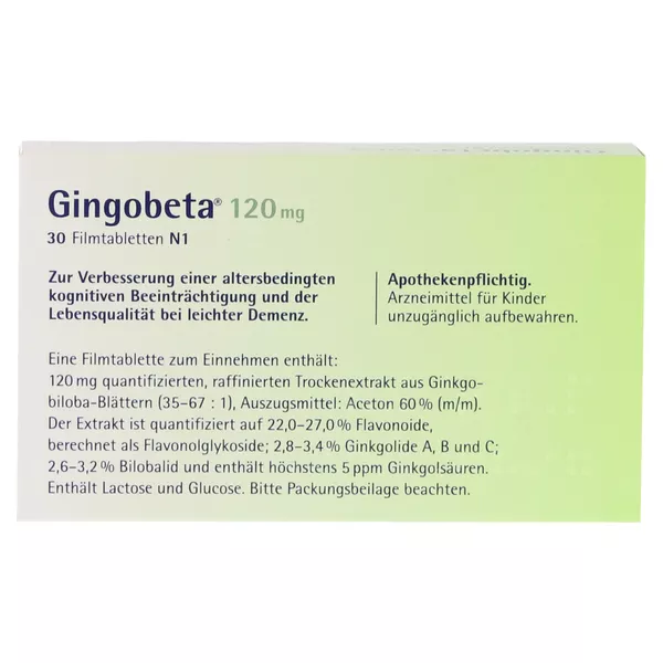 Gingobeta 120 mg Filmtabletten 30 St