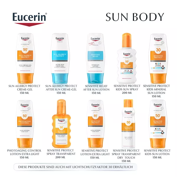 Eucerin Sensitive Protect Sun Spray Transparent Dry Touch LSF 50, 200 ml