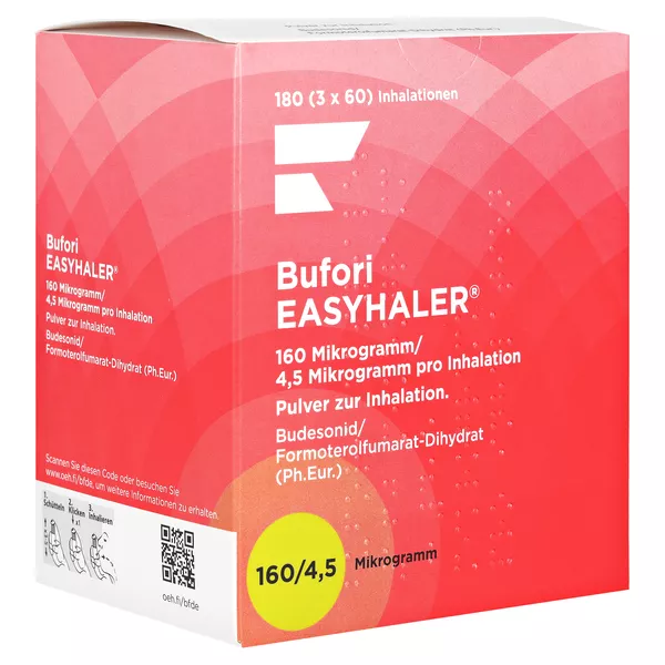 BUFORI Easyhaler 160/4,5 µg/Dosis 3x60 ED 180 Sp