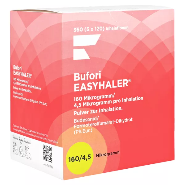 BUFORI Easyhaler 160/4,5 µg/Dosis 3x120 ED 360 Sp