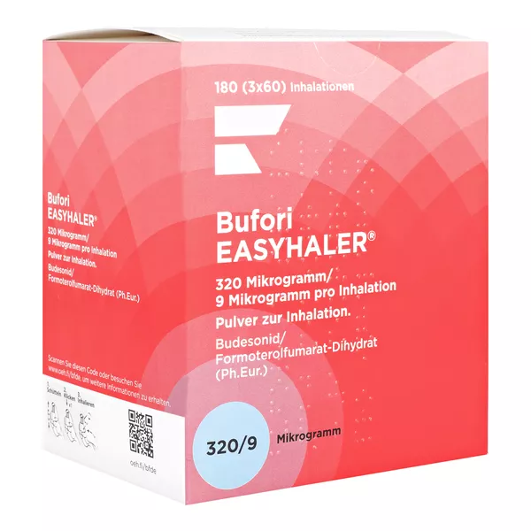 Bufori Easyhaler 320/9 µg/Dosis 3x60 ED 180 Sp