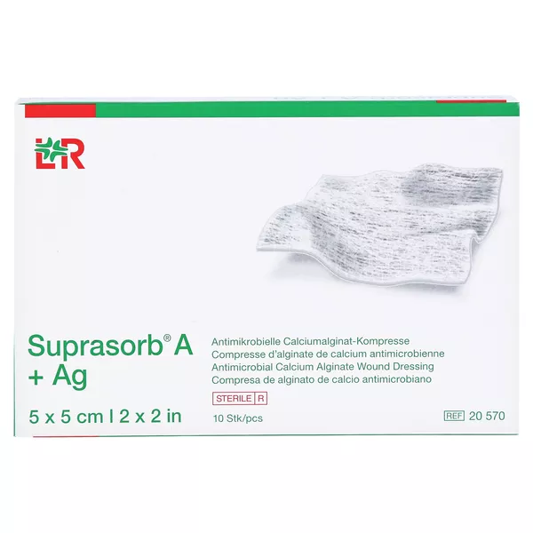 Suprasorb A+Ag Antimik.cal.alginat Kompr 10 St