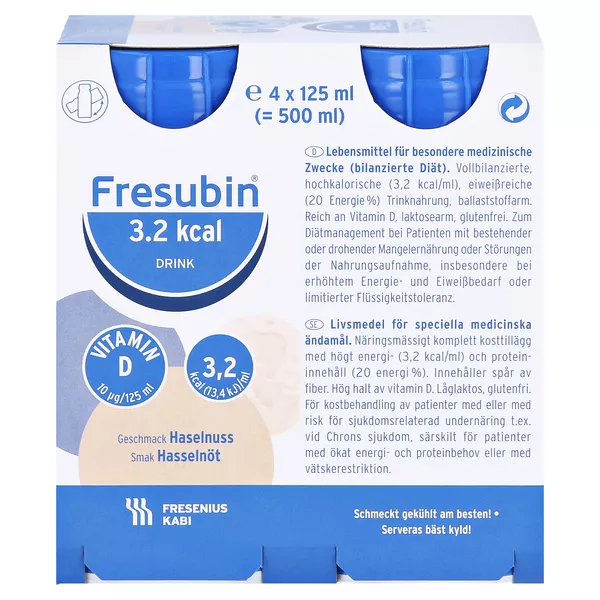 Fresubin 3.2 kcal DRINK Haselnuss 4X125 ml