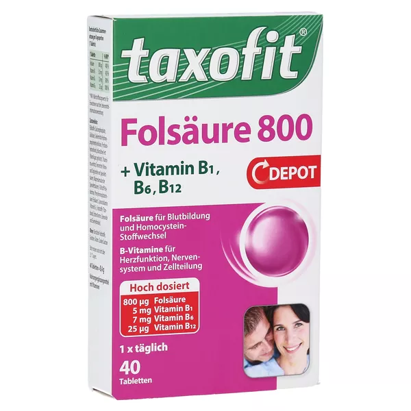 Taxofit Folsäure 800 Depot Tabletten