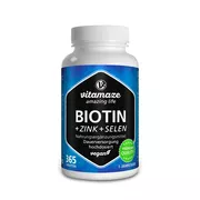 Biotin 10 mg hochdosiert + Zink + Selen Tabletten, 365 St.