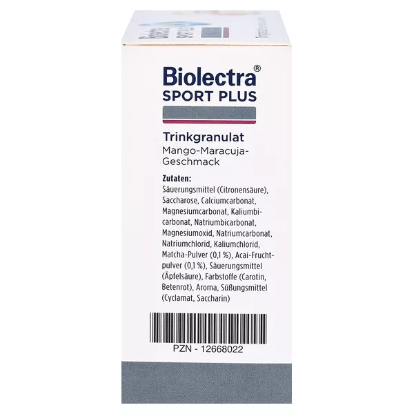 Biolectra Sport Plus Trinkgranulat 20X7,5 g
