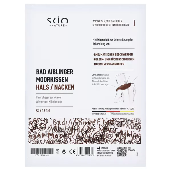 Scio Bad Aiblinger Moorkissen für den Hals-Nackenbereich,  53x18cm 1 St