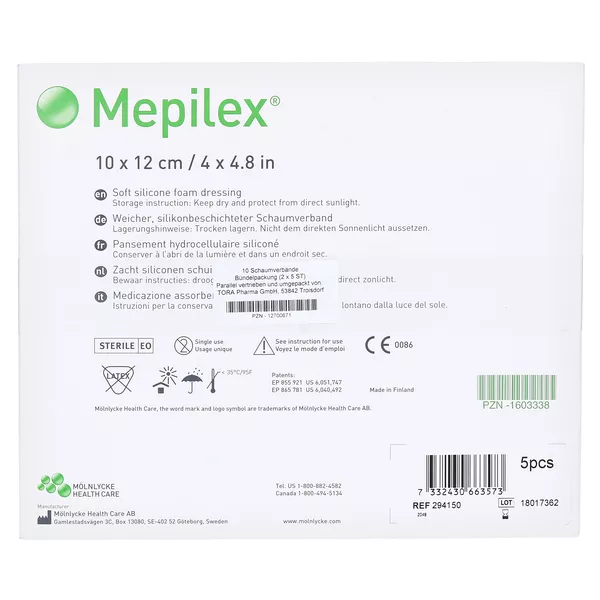 Mepilex 10x12 cm Schaumverband 10 St