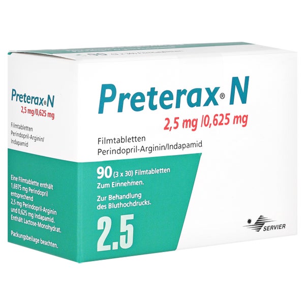 PRETERAX N 2,5 mg/0,625 mg Filmtabletten 90 St