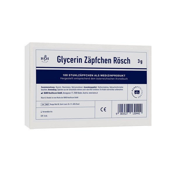Glycerin Zäpfchen Rösch 3g 100 St