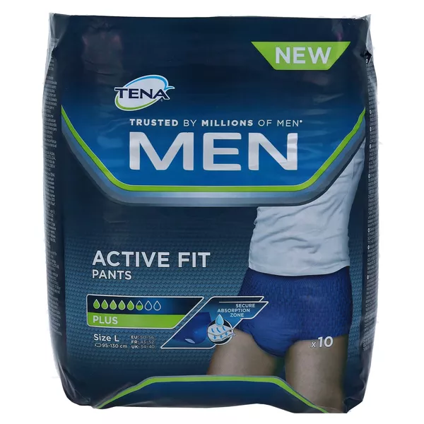TENA MEN Active Fit Pants Plus L, 10 St.