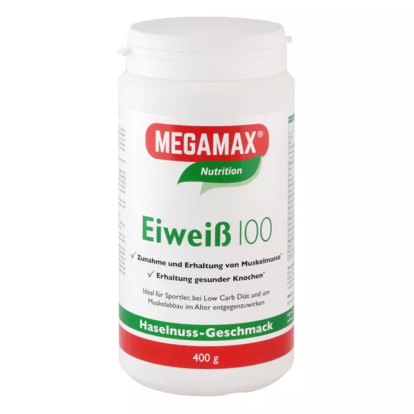 MEGAMAX Eiweiß 100 HASELNUSS 400 g