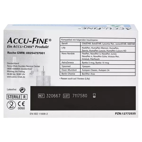 ACCU FINE sterile Nadeln 4 mm 100 St