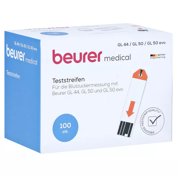 Beurer Gl44/gl50 Blutzucker-teststreifen, 100 St.