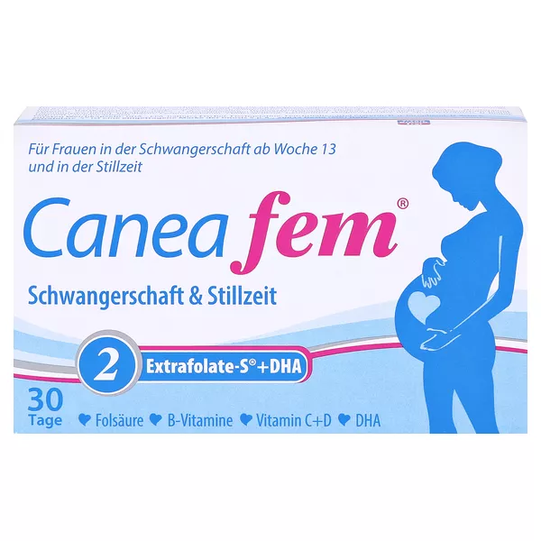 Caneafem 2 Extrafolate-S + DHA Kapseln Schwangerschaft & Stillzeit 2X30 St