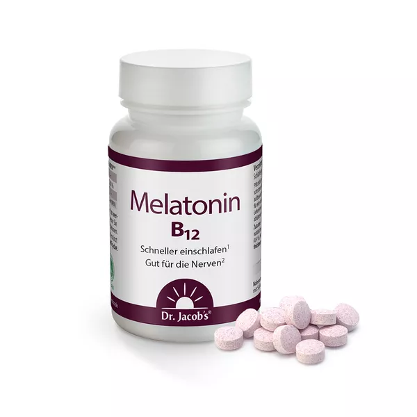 Dr. Jacob’s Melatonin B12 60 Lutschtabletten 1 mg vegan 60 St