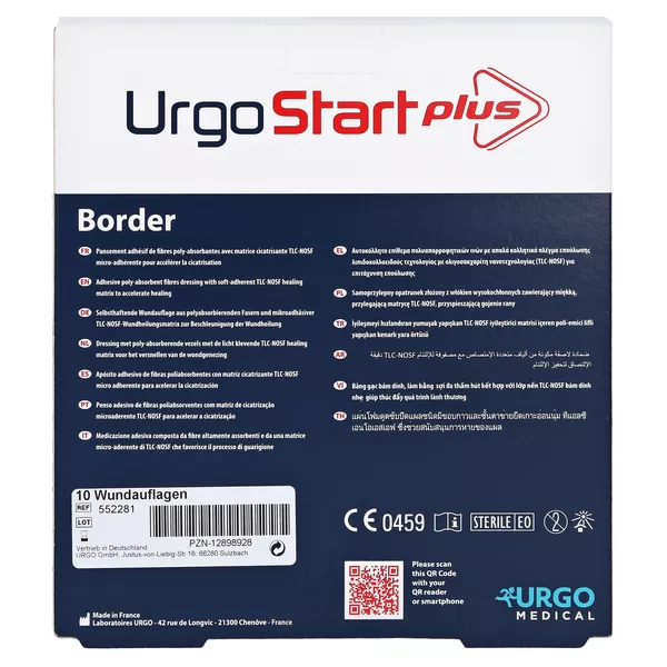 Urgostart Plus Border 12x12 cm Wundverba, 10 St.
