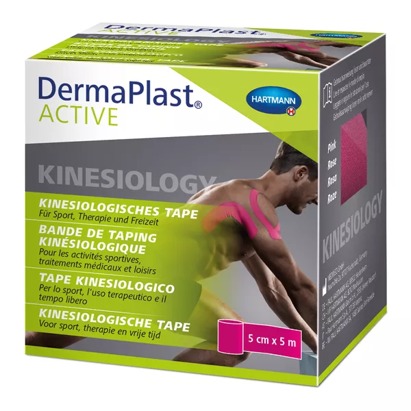 DermaPlast Active Kinesiology Tape pink 5cm x 5m 1 St