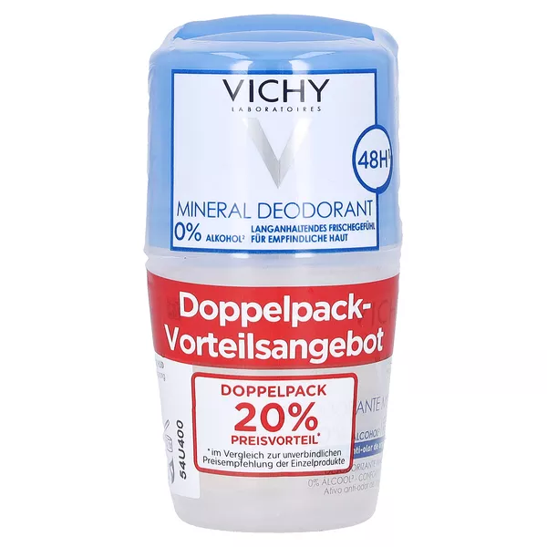 Vichy Deodorant Roll-on Minéral 48h 2X50 ml