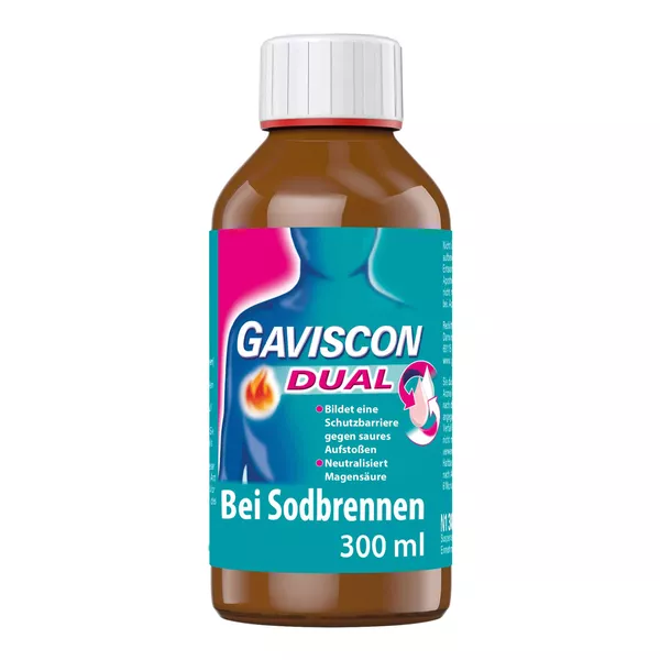 GAVISCON Dual Suspension bei Sodbrennen, 300 ml