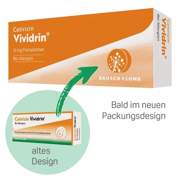 Cetirzin Vividrin - Schnell wirksame Allergietabletten 100 St