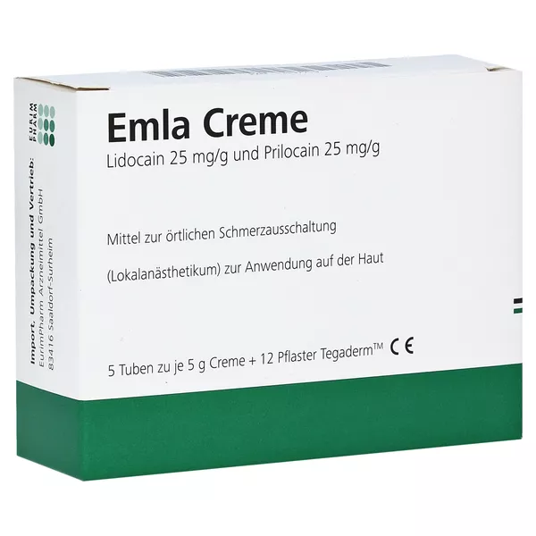 EMLA Creme + 12 Tegaderm Pflaster - Reimport 5X5 g