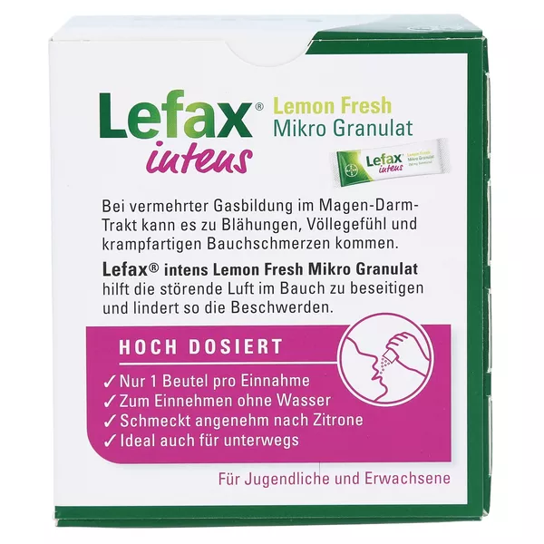 Lefax intens Mikro Granulat bei gasbedingten Beschwerden 50 St