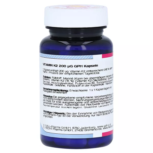 Vitamin K2 200 µg GPH Kapseln 60 St