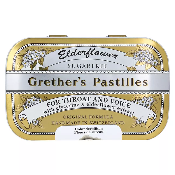 Grethers Elderflower Zuckerfrei Pastille 110 g