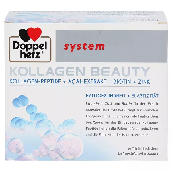 Doppelherz system Kollagen Beauty Kollagen-Peptide + Açai-Extrakt + Biotin + Zink 30 St