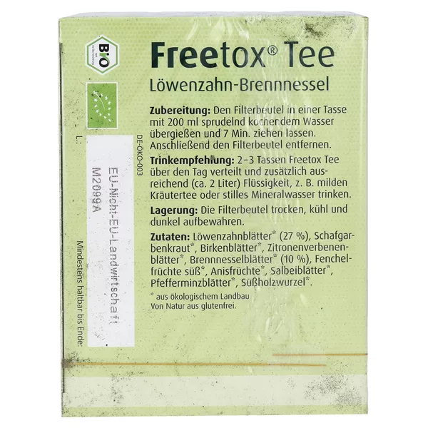 Freetox Tee Löwenzahn-brennnessel Bio Sa 40 St